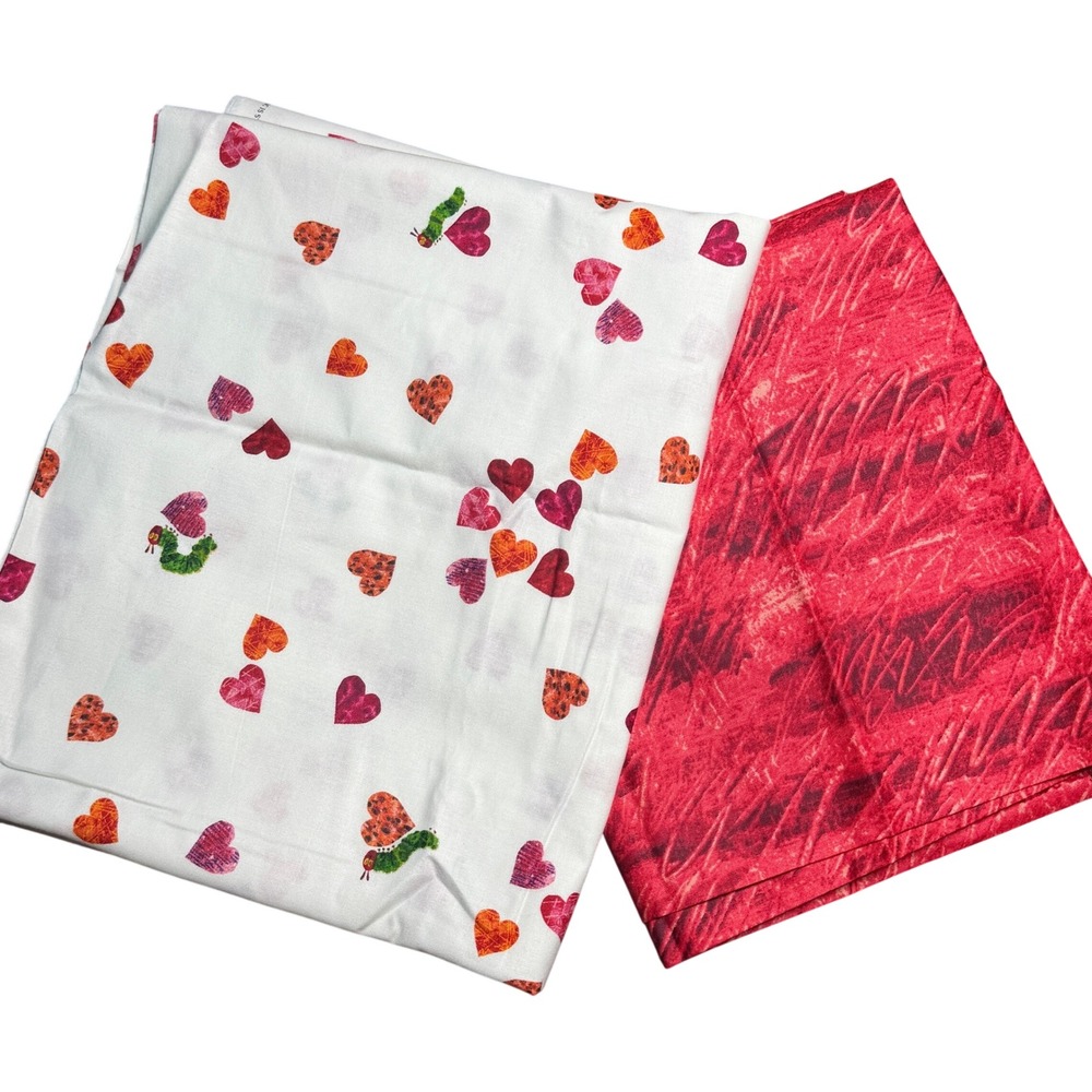 Andover Fabric Lot Very Hungry Caterpillar Heart Whimsical DIY Crafty Quilting